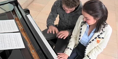 Hot Brunette teen Dillion Harper gets fucked hard by her piano teacher inside his house