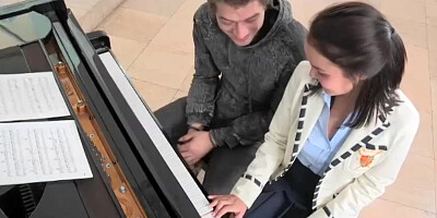 Hot Brunette teen Dillion Harper gets fucked hard by her piano teacher inside his house