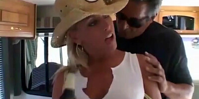 Stepmom picked up for bangvan orgy