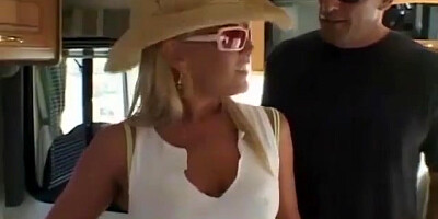 Stepmom picked up for bangvan orgy