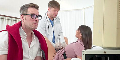 Tru Kait, Michael Fly And Tommy Woods - Sizzling Brunette Gets Fucked With Her Panties On