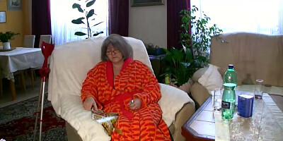 BBW chubby Nurse masturbate with old Granny