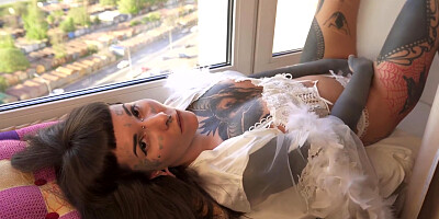 Marseline Fucks On The Windowsill Against The Backdrop Of The Porn Capital Nigonika 2023 (4k)