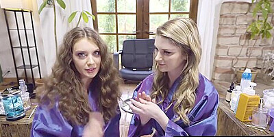 Lesbian Hair Stylists Elena Koshka & Bunny Colby Fuck In Front Of You - Pov