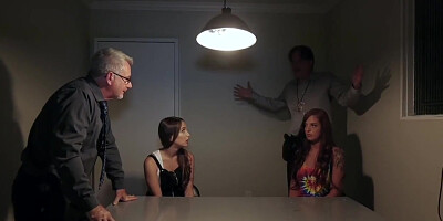 Scarlett Mae And Izzy Lush In Old Cop Fuckes Hot teen 18+ In The Interrogation Room