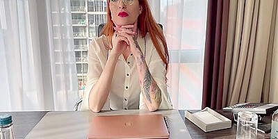 Redhead British Milf Boss Gets Anal Pounded By 2 Blacks In Her Office After Their Job Interview! 15 Min