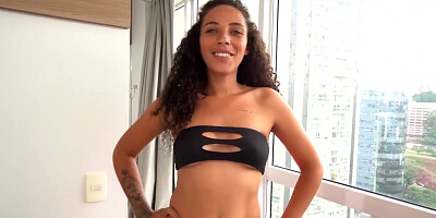 Green-eyes Brazilian, Lua Marry First Ever Porn Scene And Ass Stretched By Horny (1st Porn, 0%pussy, Ir, No Makeup)