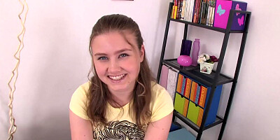 Movies of a pigtailed teen 18+ riding on top of cock