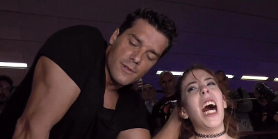 Bound Sub Fucked At Sex Expo