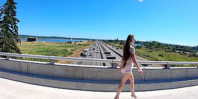 Longpussy Walk At A Public Park In Heels With A Huge Full Diaper After A Long Drive And My Evening Shower Before My Pussy Gets