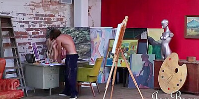 Bi-sexual Artists Amber Nevada And Stella Cox Bring In Hot Stud For Steamy Threesome