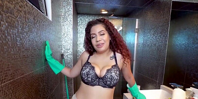 Cameraman fucks porn actress playing the maid