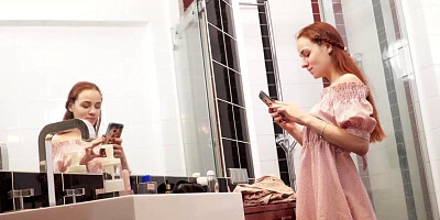 A pale and skinny chick enjoys a nice intense penetration