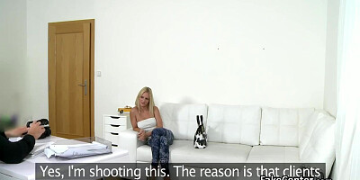 Fake agent fucking beautiful shy blonde for a job
