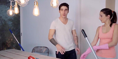 Silently Jimena takes part in a threesome with Julia and Adrian