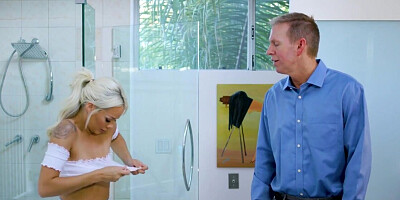 Elsa Jean has sex with Mark Wood on the airbed