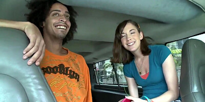 Inocent teen 18+ Sammy Grand gets picked up by horny studs