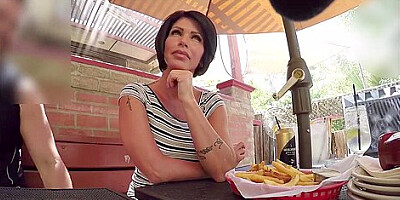 Brunette Mature Gets Gangbang