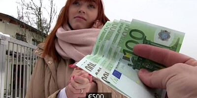 Young German Bombshell Fucks For Some Cash In A Car