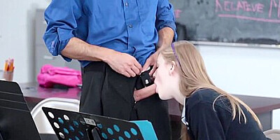 Sexy Dolly Leigh Sucks A Cock For Good Grades
