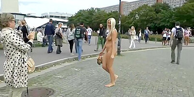 Blonde Teen 18+ Paris Naked On Public Streets