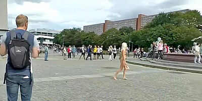 Blonde Teen 18+ Paris Naked On Public Streets