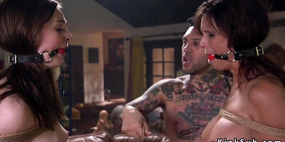 Inked Guy Anal Punishes Step mom And teen 18+