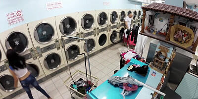 Gets Facial In Laundromat 1