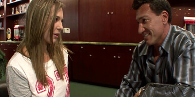 Despite Being Her Older Boss The Blonde Cannot Resist The Temptation Of Tasting His Cock