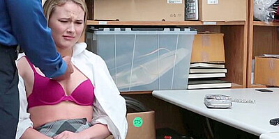 Naughty Shoplifter Alyssa Cole Hammered In Office