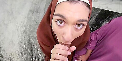 Aubrey Babcock & Sophia Leone - Two Hot Muslim Babes Share Cock