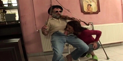 Violin Playing Amputee Is Seduced Onto Some Steamy Acti