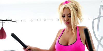 Busty whore squirts and takes cum on tits after fucking