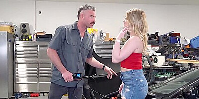 Dirty Mechanic Tricks Kenzie Madison Into Sex