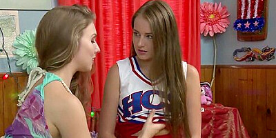 Teen 18+ Pussy Licking Lesbian Cheerleader