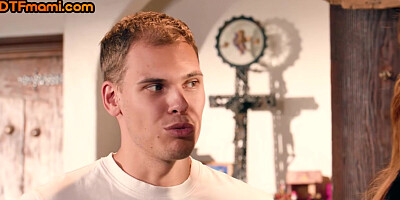 Curvy DTF stepmom double penetrated by her stepsons