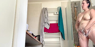 : My Stepmother In The Bathroom, Sniffing Her Panties And Masturbating