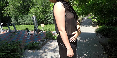 I Walk At Park Without Bra Jerk Off Guy In Car Turn Him On But Let Him Cum On Me Only In Evening!