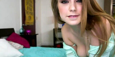 Stripping scene with gentle Alaina Fox from BangBros Angels