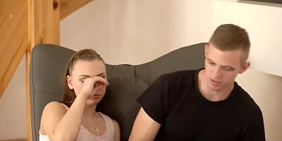 Daddy plays with and fucks cunt of his son's GF