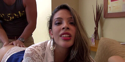 Charming girl Ana Torres is being spanked and fingered