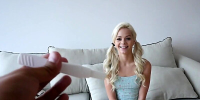 Pigtailed cutie sucks stepbrother's dick to keep his mouth shut