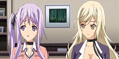 Busty anime coed tittyfucking and swallowing cum