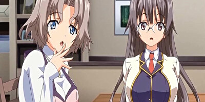 Busty anime coed tittyfucking and swallowing cum