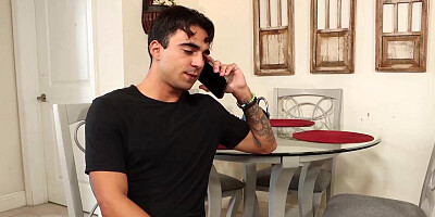 Abby Somers talking to her stepson before getting him hard