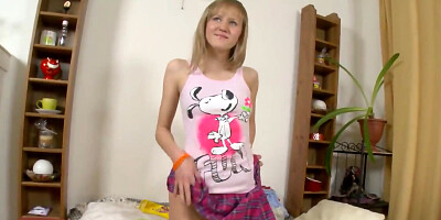 Happy blonde ten Jackline is anally fucked by a prick