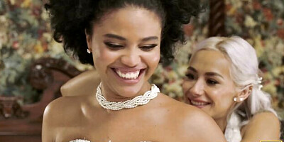 Provocative Veronica's wedding bride action