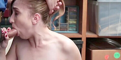 Thief Blonde Gracie May Green Pounded Hard For Shoplifting