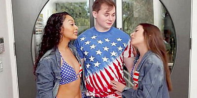 Sarah Lace And Amber Summer In Caught Sucking Anthony Pierces Dick In The Bathroom