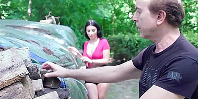 Grandpa Fingers Teen 18+ Ass While He Fucks Her Doggystyle